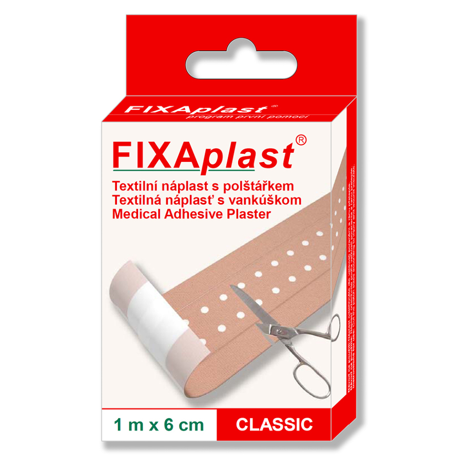 FIXAPLAST Classic nedelená náplasť s vankúšikom 1 m x 6 cm kúpite na Mojalekaren.sk