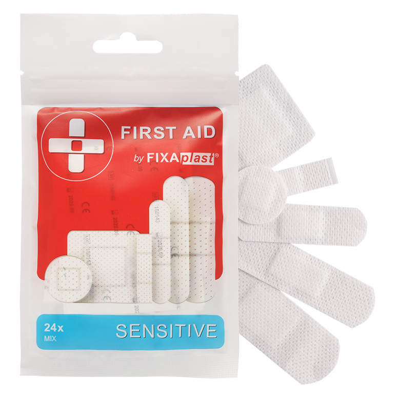 FIXAplast First aid kid sensitive náplasť mix 24 kusov kúpite na Mojalekaren.sk