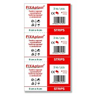 FIXAPLAST Náplasť strip 8 x 4 cm 3 kusy