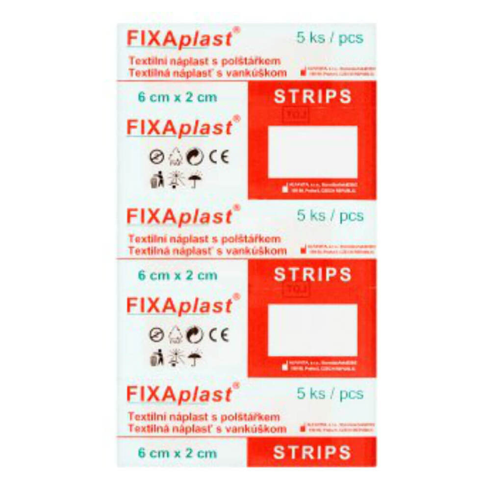 FIXAPLAST Strip Náplasť 6 x 2 cm 5 kusov kúpite na Mojalekaren.sk