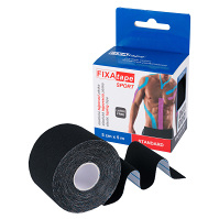 FIXAPLAST Fixatape kinesio standart tejpovacia páska 5 cm x 5m čierna 1 kus