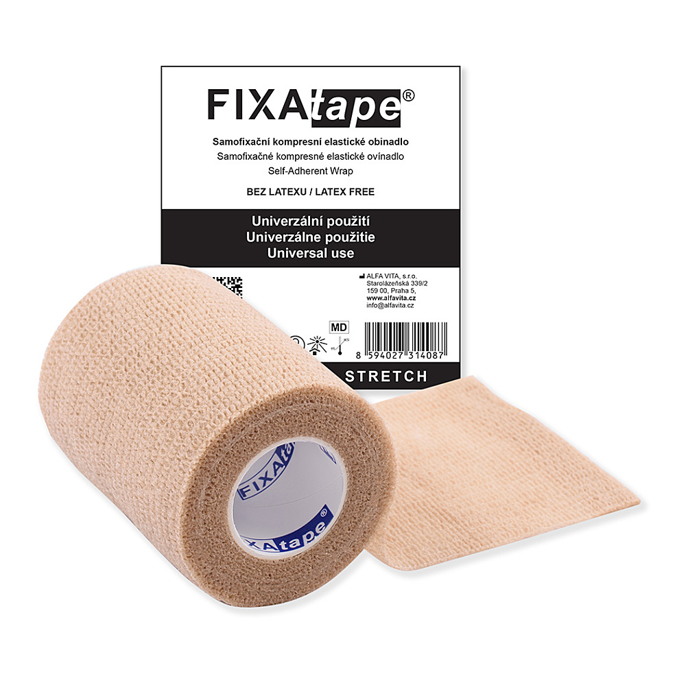 FIXAtape STRETCH Samofixačné elastické ovínadlo mix farieb 7.5 cm x 450 cm 1 kus kúpite na Mojalekaren.sk