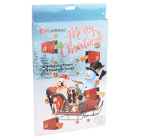 FLAMINGO Adventný kalendár Munchy/RAW maškrty pre psov