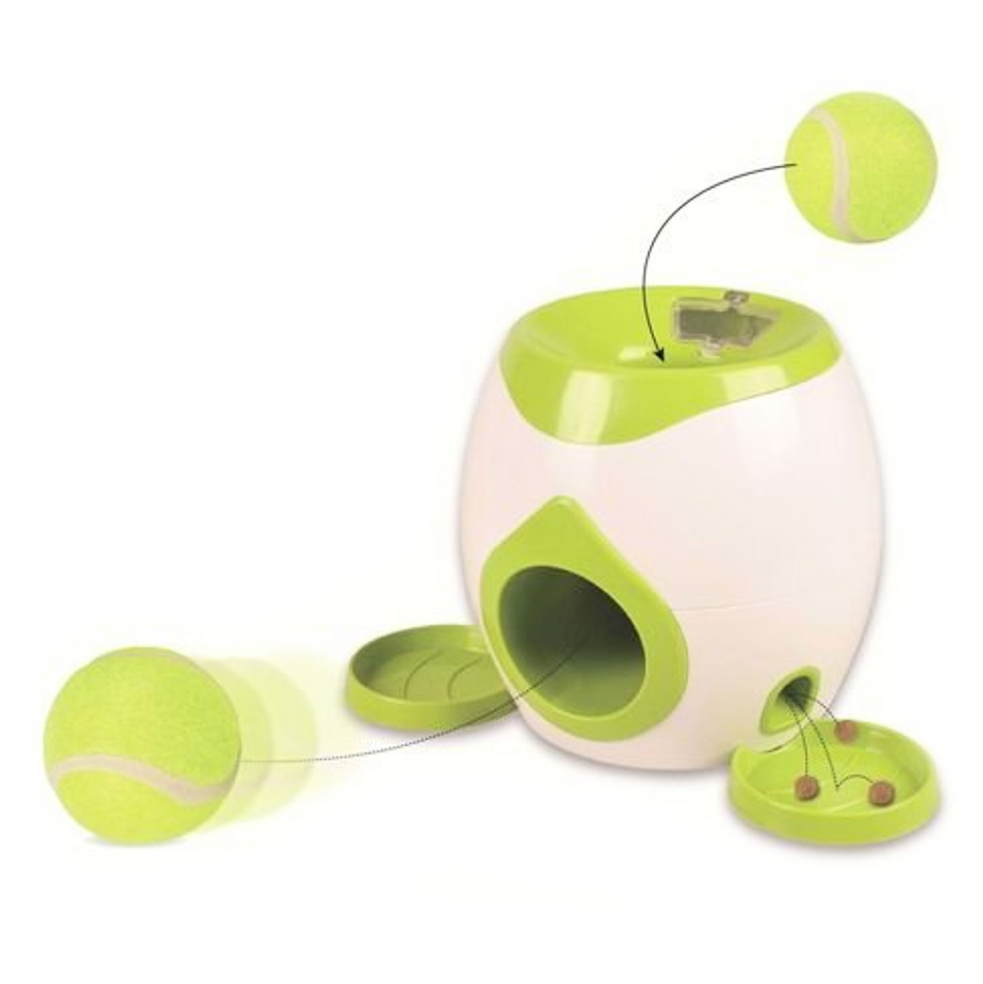 E-shop FLAMINGO Interaktívna hračka na maškrty s tenisovou loptičkou pre psov 29 x 19 x 18 cm 1 ks