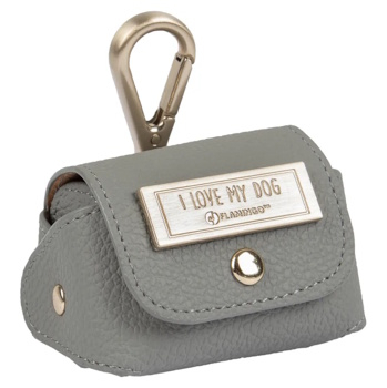 FLAMINGO Taška na plastové vrecká šedá 8 cm (Upratovanie po psoch a vrecká na výkaly)