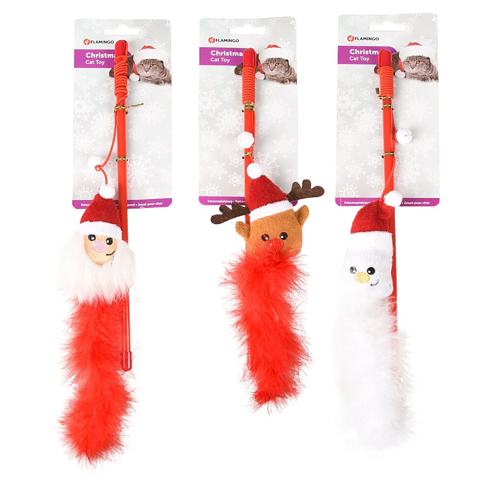 E-shop FLAMINGO Vianočná hračka pre mačky snehuliak santa sob 1 kus