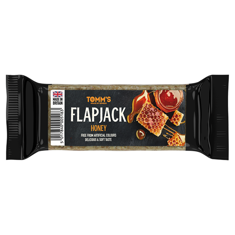 Bombus Tomm's Flapjack ovsená tyčinka príchuť Honey 100 g