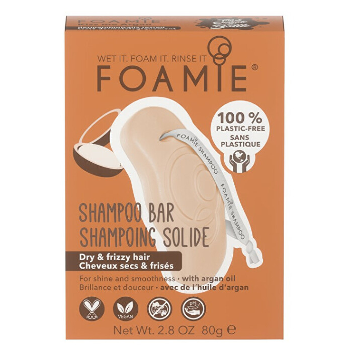 FOAMIE Tuhý šampón pre suché a kučeravé vlasy Kiss Me Argan (Shampoo Bar) 80 g