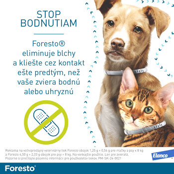 FORESTO 1,25 g + 0,56 g Obojok pre mačky a psy do 8 kg dĺžka 38 cm (Obojky proti kliešťom a blchám pre psov) - Vodeodolné - obrázok 4/4