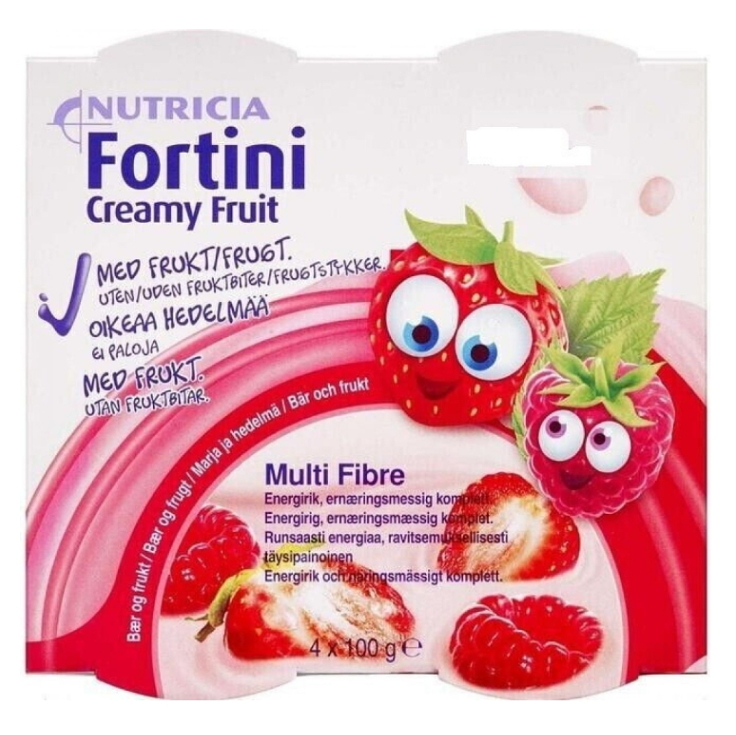 FORTINI Creamy fruit multi fibre príchuť červené ovocie 4 x 100 g kúpite na Mojalekaren.sk