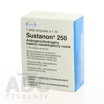 SUSTANON 250 sol inj (amp.skl.) 1x1 ml (Lieky na predpis)