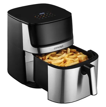 CONCEPT FR8010 Teplovzdušná fritéza 7 l (Teplovzdušné fritézy) - Elektrické, Do zásuvky, Svietiaci, Časovač, Protišmykové