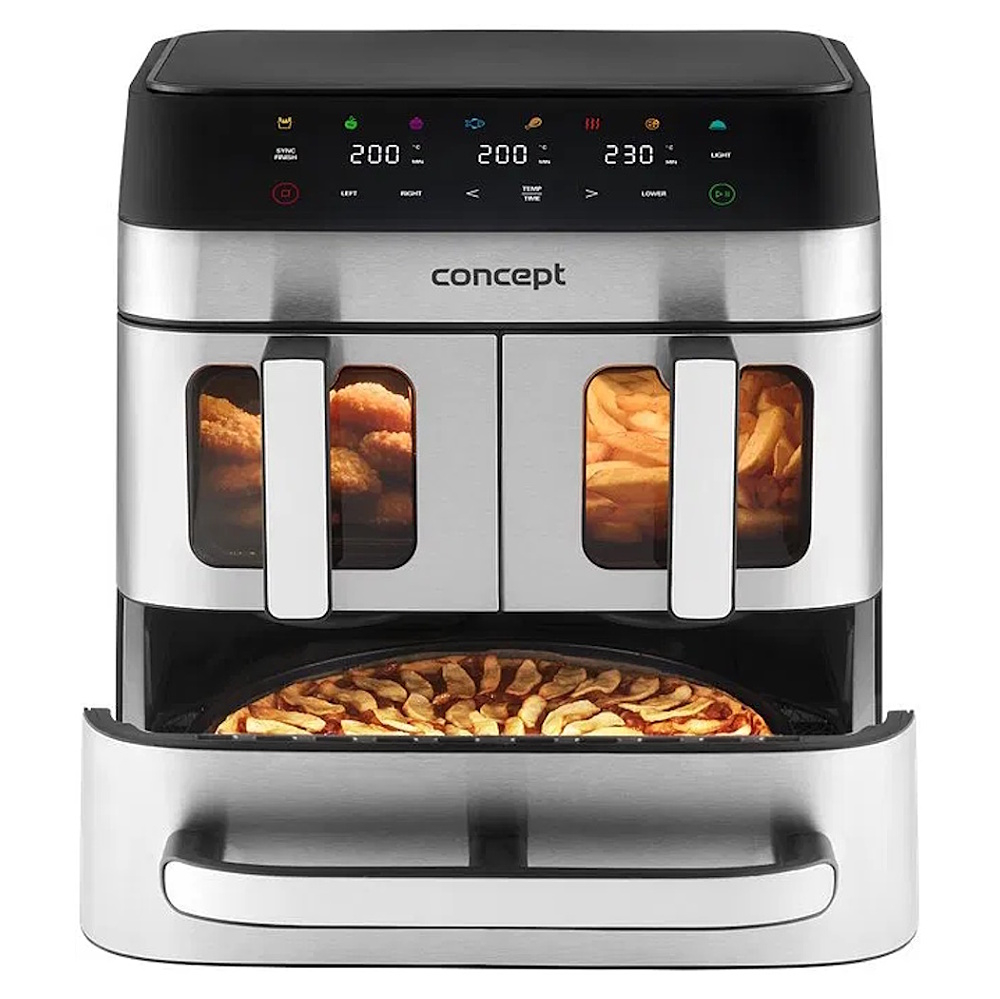 CONCEPT FR9000 Teplovzdušná fritéza pizza trio 18,5 l