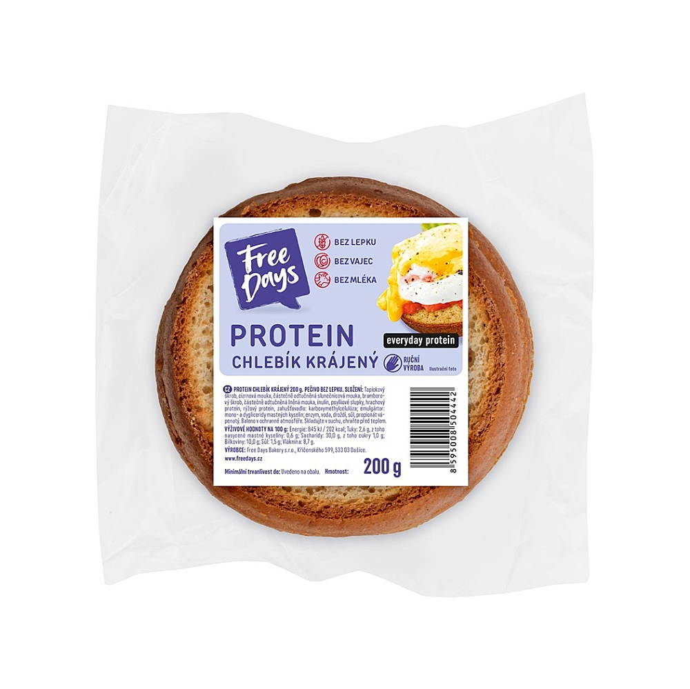 FREE DAYS BAKERY Proteín chlebík krájaný 200 g