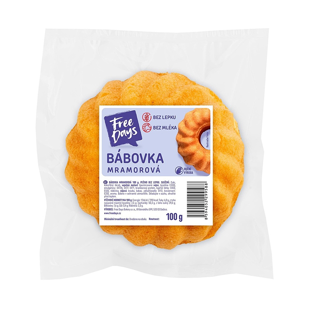 FREE DAYS Bezlepková bábovka mramorovaná 100 g