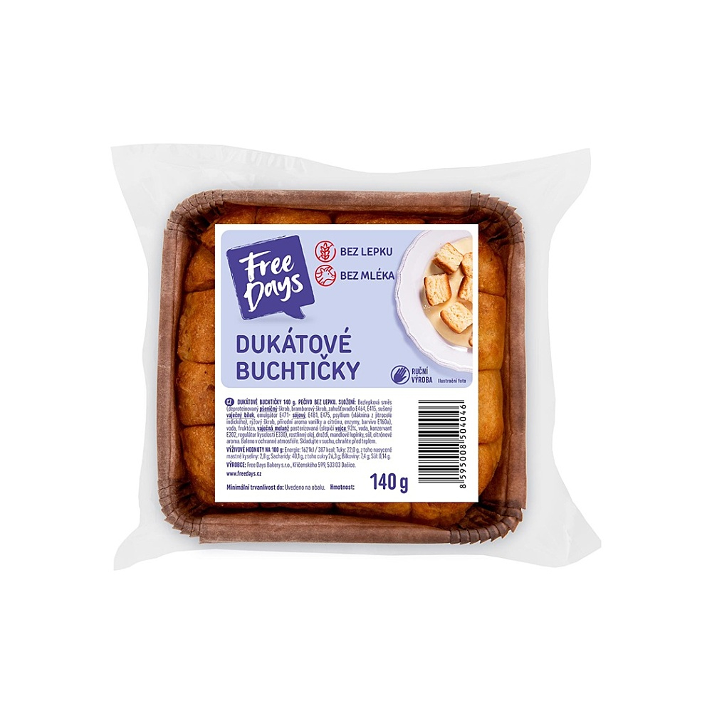 FREE DAYS Bezlepkové dukátové buchtičky 140 g