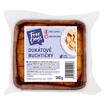 FREE DAYS Bezlepkové dukátové buchtičky 140 g (Čerstvé bezlepkové pečivo)