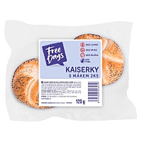 FREE DAYS Bezlepkové kaiserky s makom 2 kusy