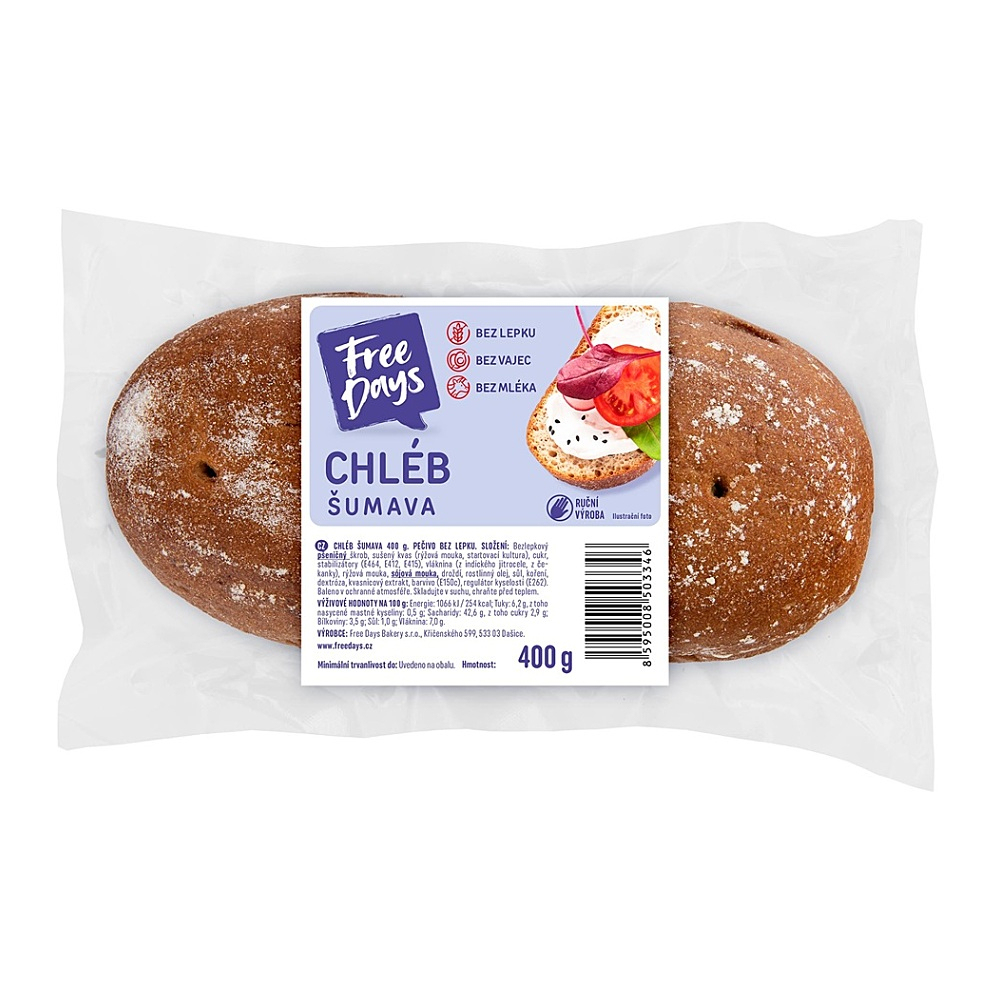 E-shop FREE DAYS Bezlepkový chlieb Šumava 400 g