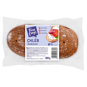 FREE DAYS Bezlepkový chlieb Šumava 400 g (Čerstvé bezlepkové pečivo)