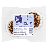 FREE DAYS Bezlepkový muffin kakaový s čokoládou sypaný amarantom 2 kusy