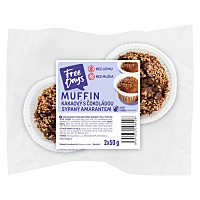 FREE DAYS Bezlepkový muffin kakaový s čokoládou sypaný amarantom 2 kusy