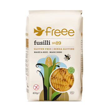 FREEE Kukurično ryžové vretená bez lepku 400 g (Kukuričné cestoviny)
