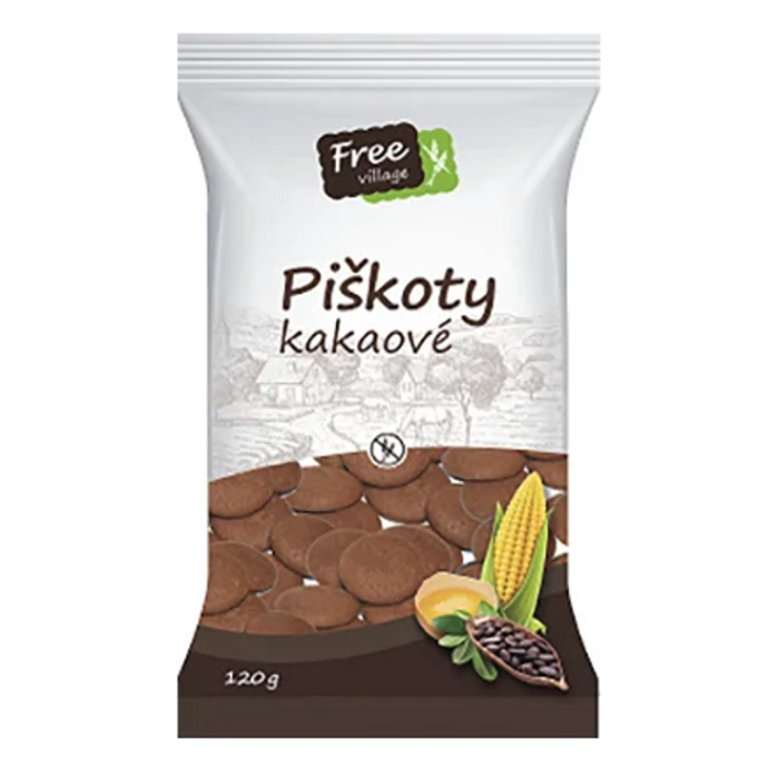 E-shop FREEVILLAGE Piškóty kakaové bez lepku 120 g