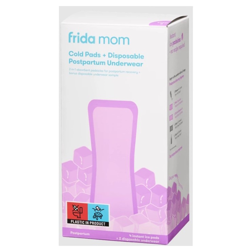 FRIDA MOM Chladiace ice maxi vložky a jednorazové popôrodné nohavičky