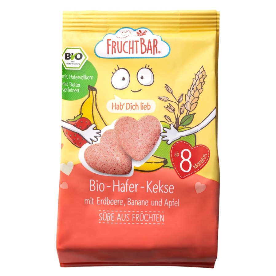 FRUCHTBAR ovsené sušienky s ovocím 8m+ BIO 100 g