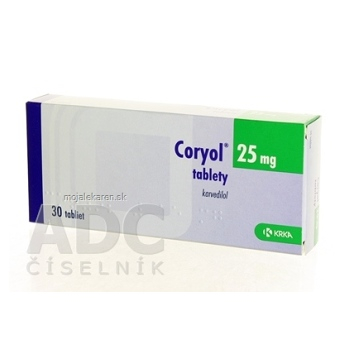 CORYOL 25 tbl 25 mg (blis.PVC/PVDC/Al) 1x30 ks