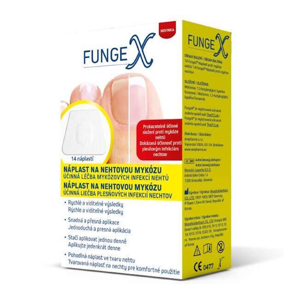 FungeX náplasť na mykózu nechtov 14 ks kúpite na Mojalekaren.sk
