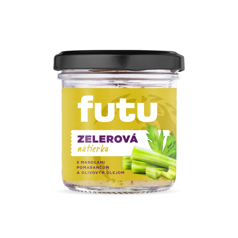 FUTU Zelerová nátierka s mandľami a pomarančom 140 g