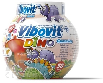 VIBOVIT+ DINO gummies želatínové dinosaury 50 ks