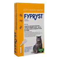 FYPRYST 50 mg MAČKY roztok na kvapkanie na kožu pre mačky (pipeta) 1x0,5 ml