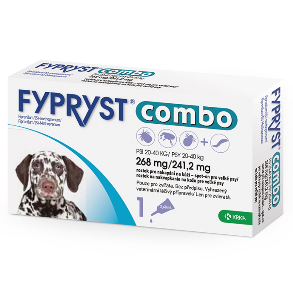 FYPRYST combo spot-on 268 mg/241,2 mg veľké psy 20-40 kg 1x2,68 ml kúpite na Mojalekaren.sk