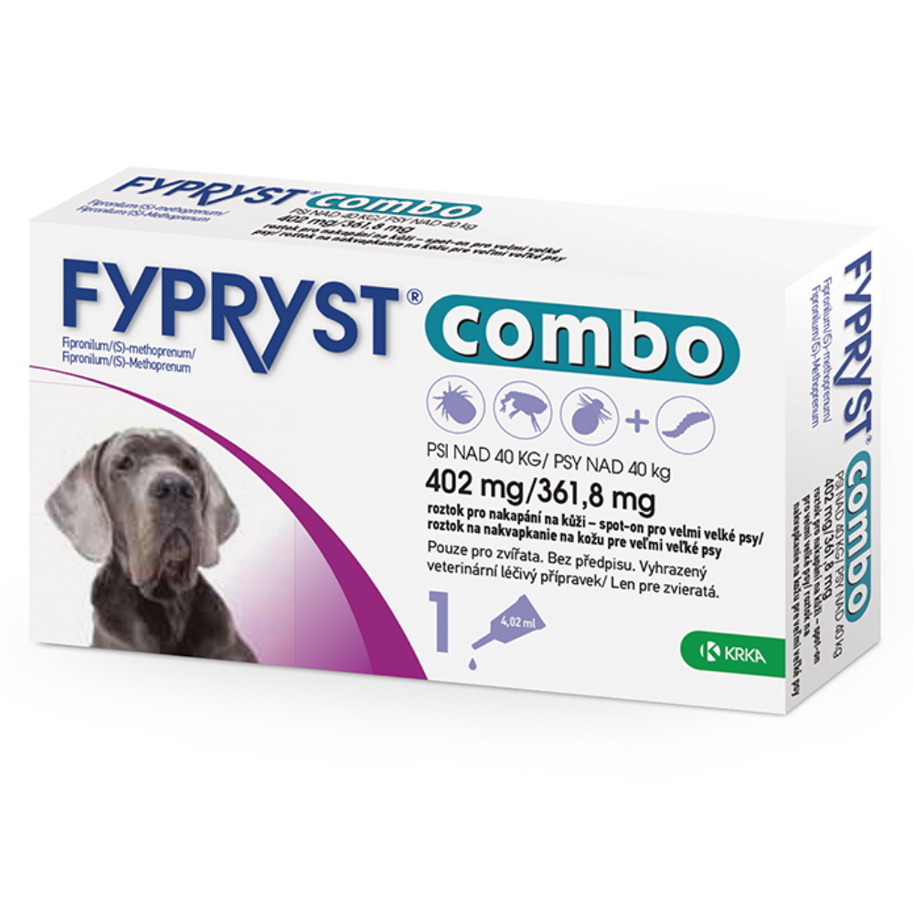 FYPRYST combo spot-on 402 mg/361,8 mg psy nad 40 kg 1x4,02 ml kúpite na Mojalekaren.sk