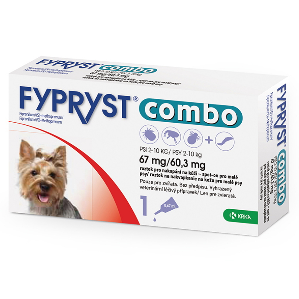 FYPRYST combo spot-on 67 mg/60,3 mg malé psy 2-10 kg 1x0,67 ml kúpite na Mojalekaren.sk