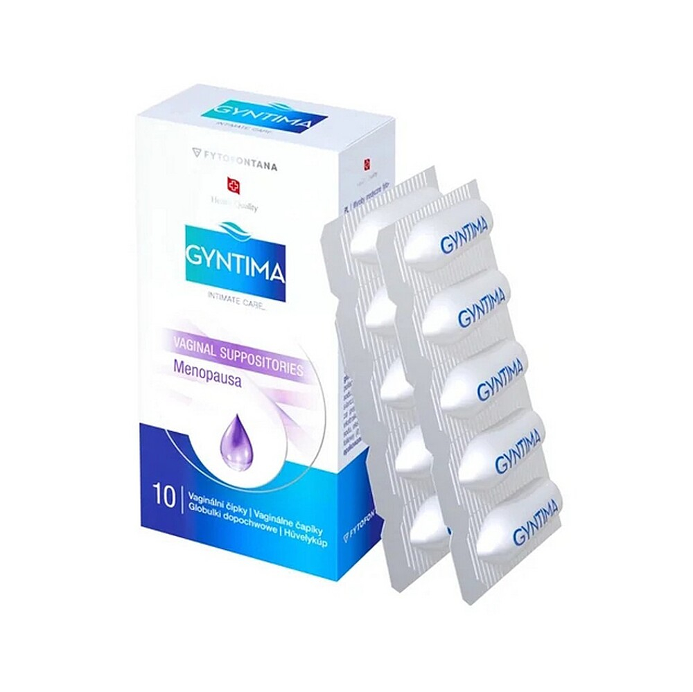 GYNTIMA Menopauza vaginálnej čapíky 10 kusov