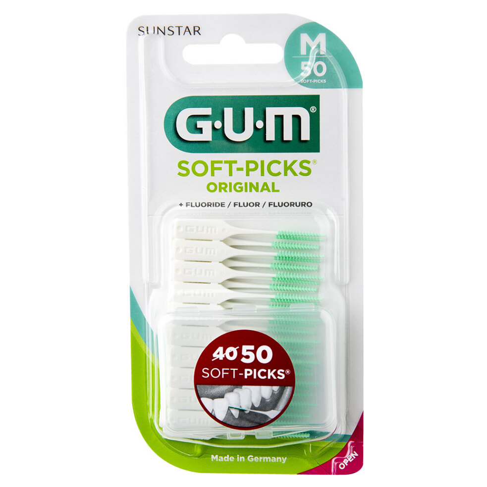 GUM Soft-Picks medzizubná kefka gumová s fluoridmi Medium 50 ks kúpite na Mojalekaren.sk