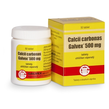 GALVEX Calcii carbonas 500 mg 50 tabliet