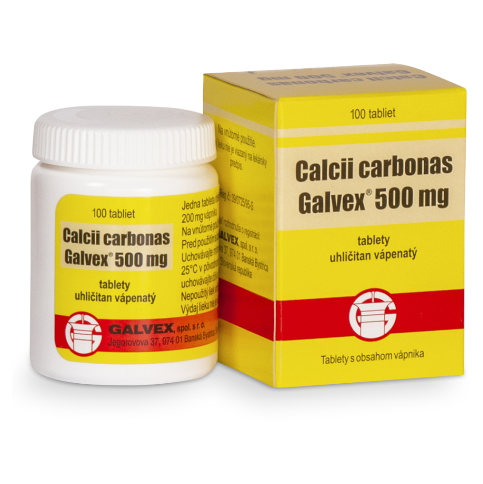 Galvex Calcii Carbonas 500 mg tablety pri nedostatku vápnika 100 tbl kúpite na Mojalekaren.sk