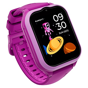 GARETT Smartwatch kids eSIM 4G pink inteligentné hodinky (Chytré hodinky) - Digitálny/e