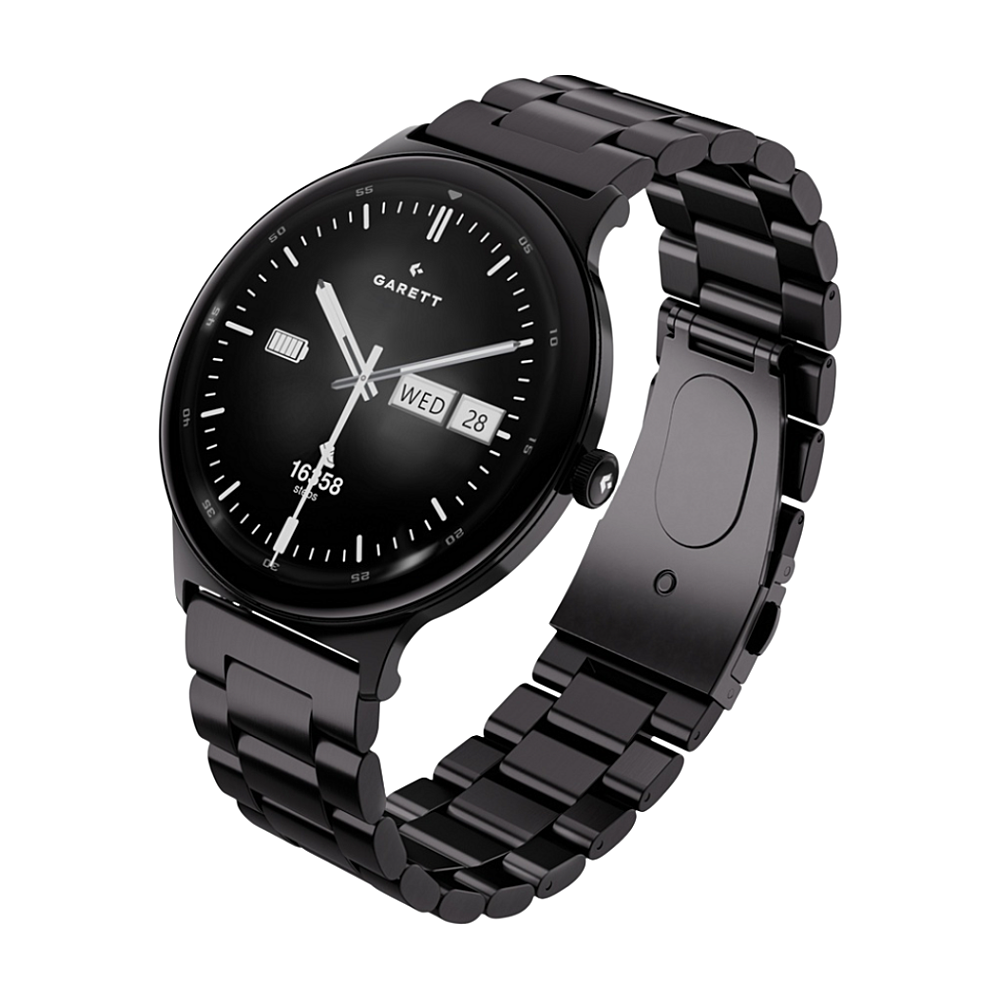 E-shop GARETT Smartwatch quantum black steel chytré hodinky