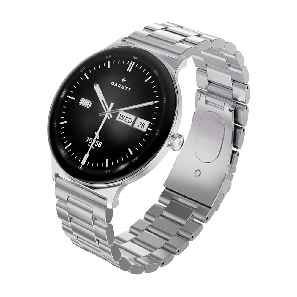 E-shop GARETT Smartwatch quantum silver steel chytré hodinky