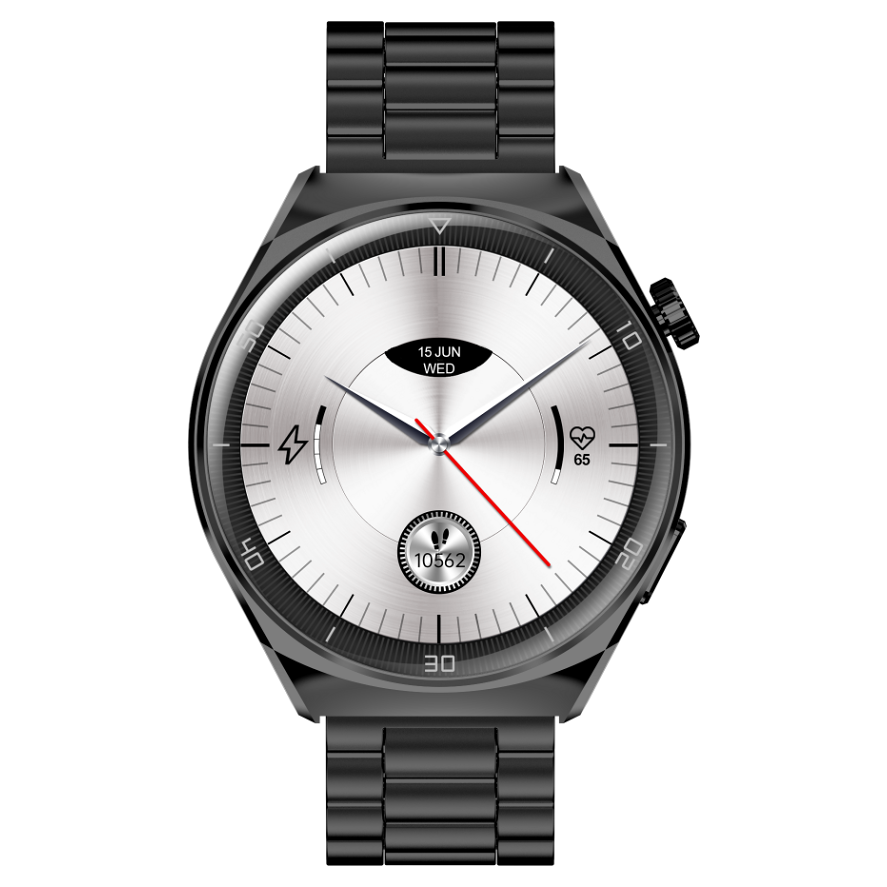 E-shop GARETT Smartwatch V12 Black steel Inteligentné hodinky