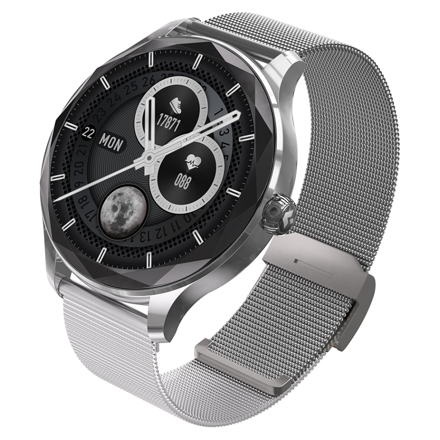 E-shop GARETT Smartwatch Viva oceľovo strieborná inteligentné hodinky