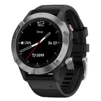 GARMIN Fenix 6 Glass, GPS športové hodinky Silver/Black Band