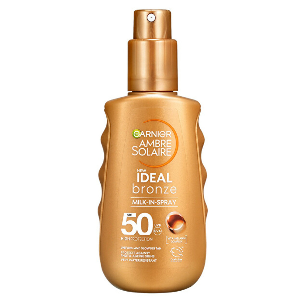 GARNIER Ambre Solaire Ideal Bronze SPF50 Opaľovacie mlieko - 150 ml /poškodený aplikátor