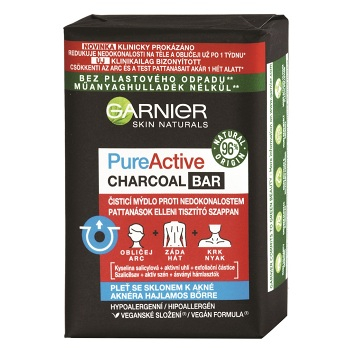 GARNIER Skin Naturals Pure Active Čistiace mydlo Charcoal 100 g